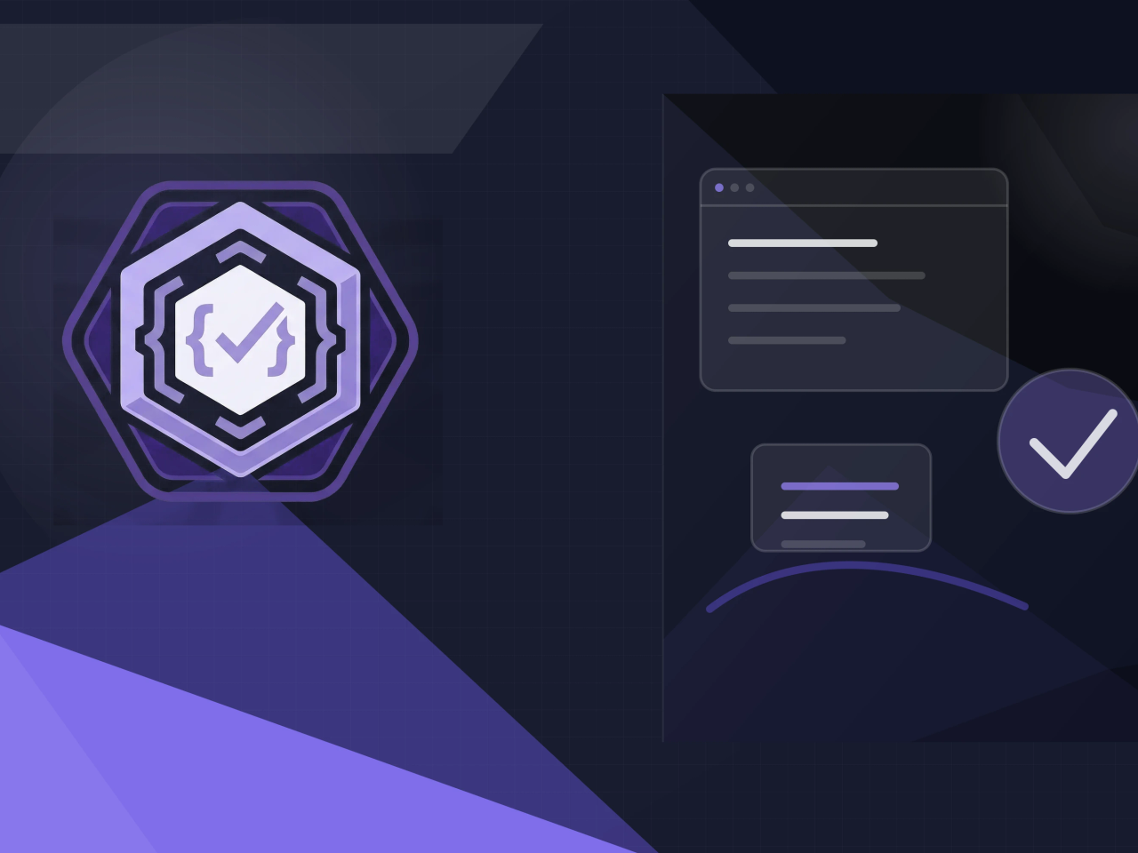 @santi020k/eslint-config-basic badge on an indigo and lilac geometric cover