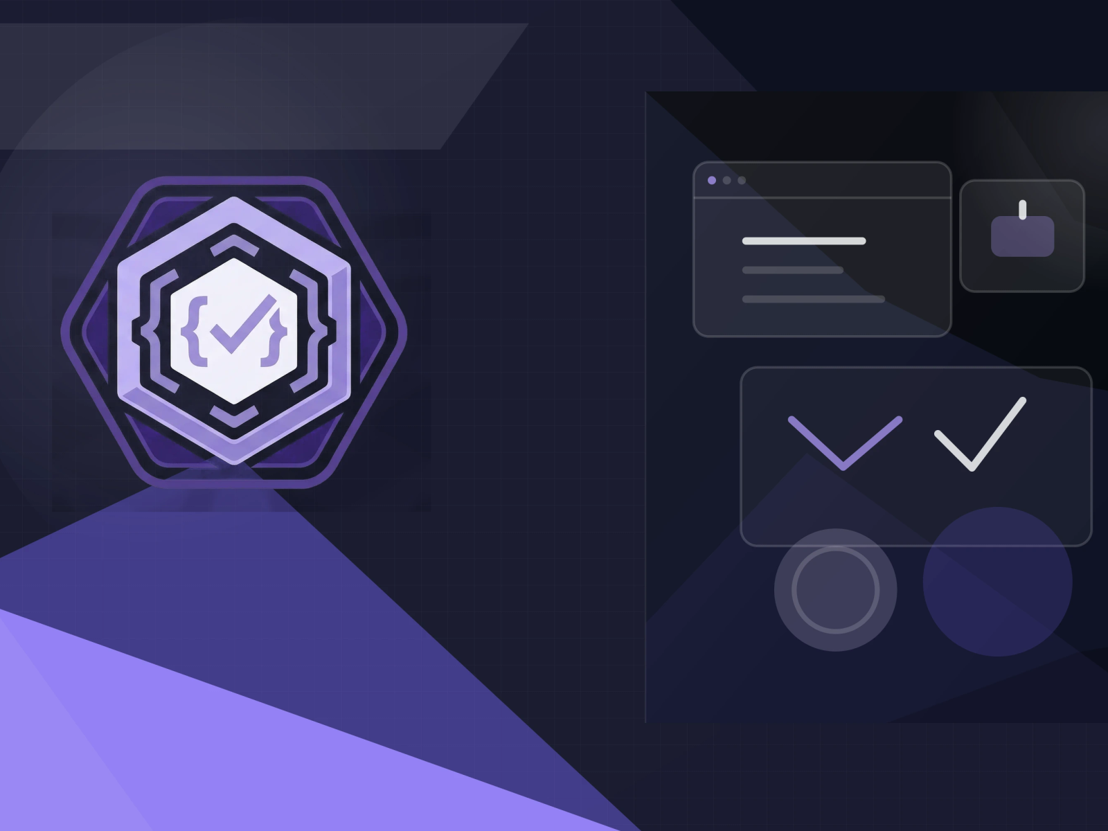 @santi020k/eslint-config-santi020k badge on an indigo and violet geometric cover